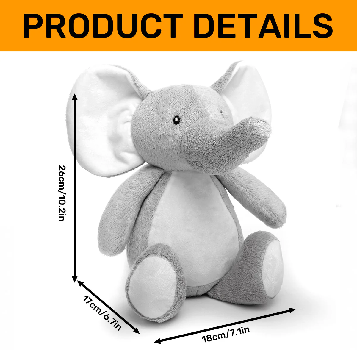 Love's Sweetest Hold - Personalized Stuffed Elephant - Image 6