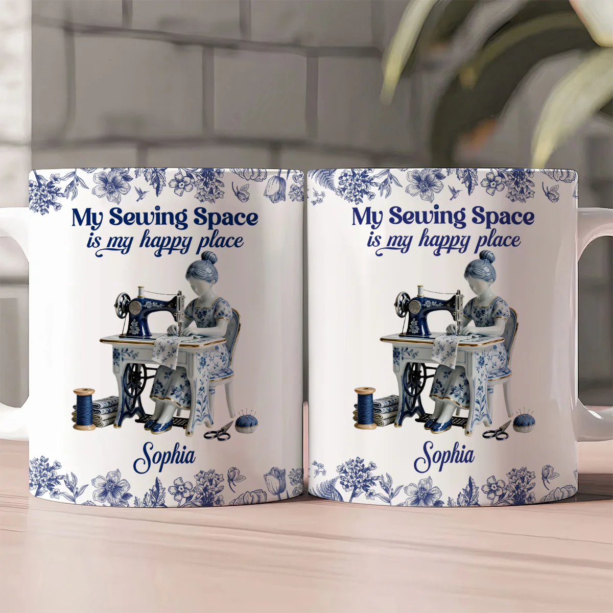 Love Sewing - Personalized Ceramic Coffee Mug - Image 2
