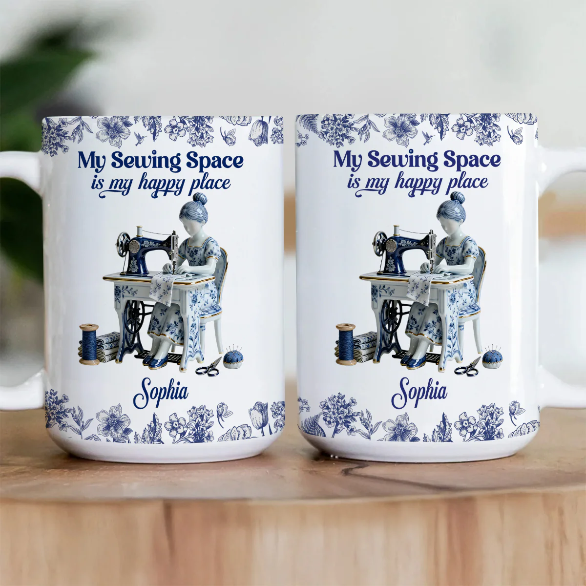 Love Sewing - Personalized Ceramic Coffee Mug - Image 3