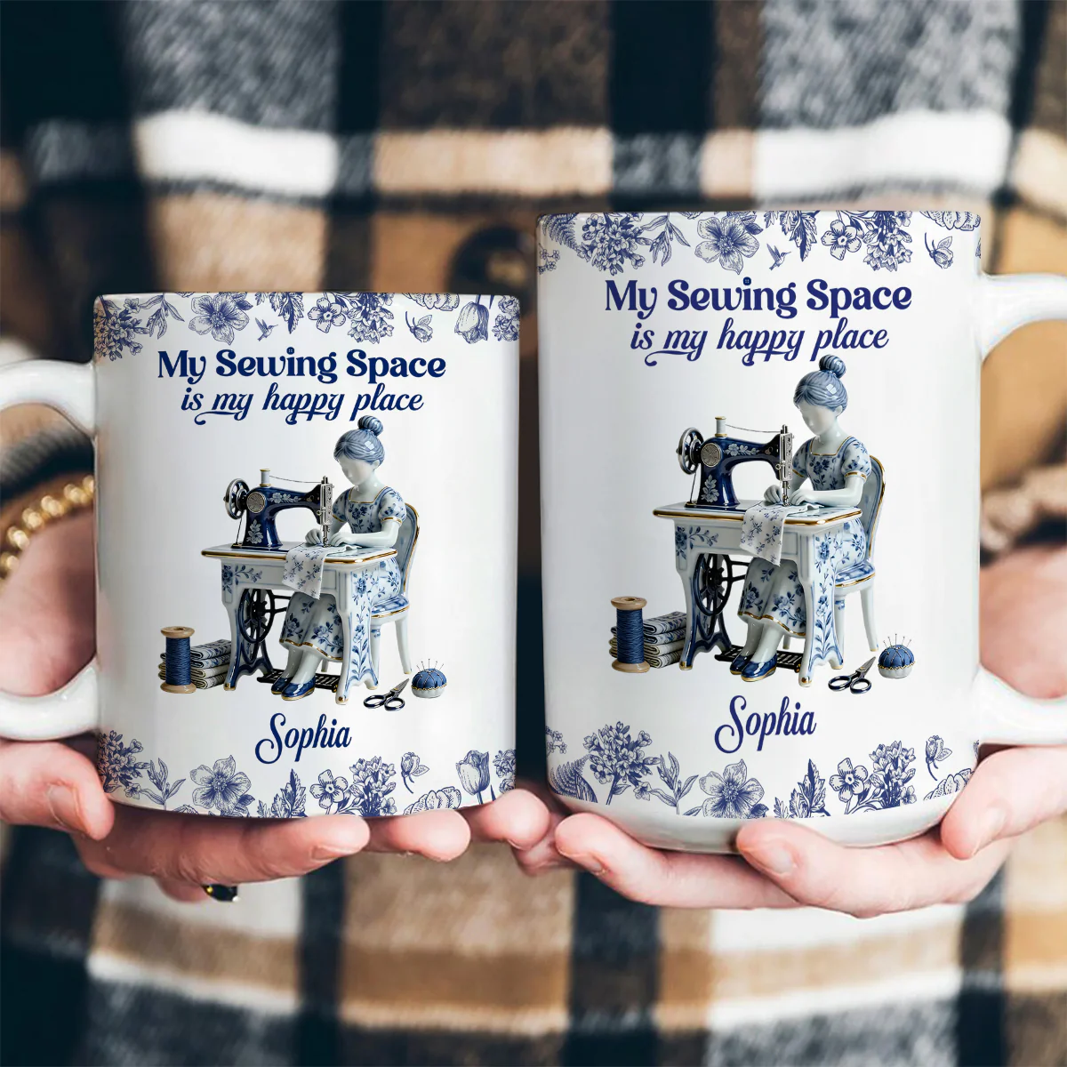Love Sewing - Personalized Ceramic Coffee Mug - Image 4