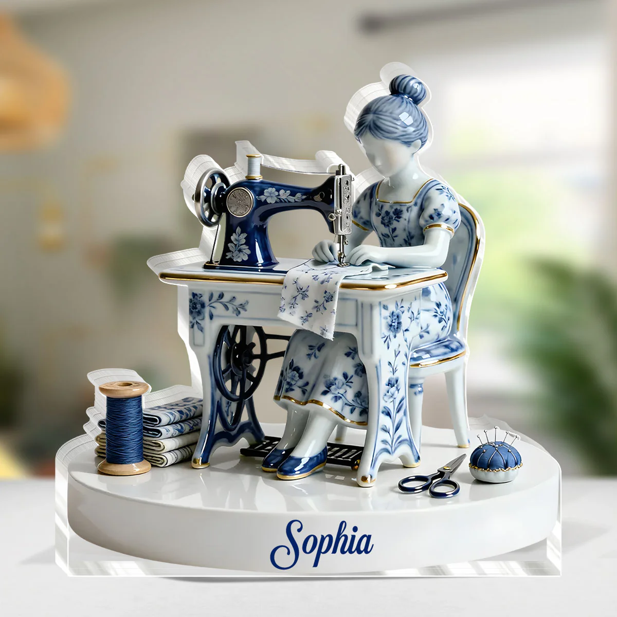 Love Sewing - Personalized Custom Shaped Squared Acrylic Plaque - Image 3