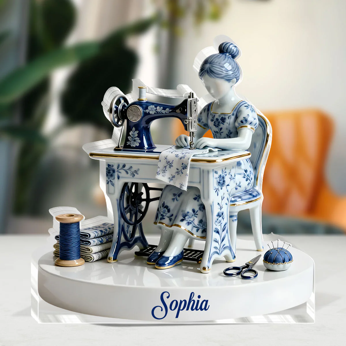 Love Sewing - Personalized Custom Shaped Squared Acrylic Plaque - Image 4