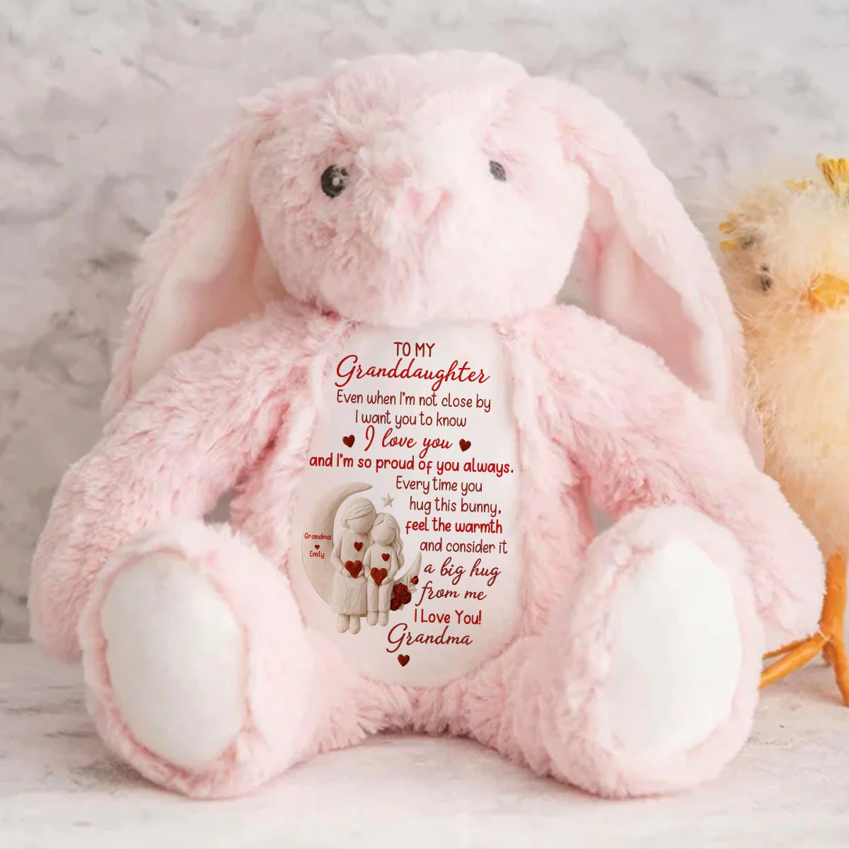 Love & Warm Hugs - Personalized Stuffed Bunny - Image 7