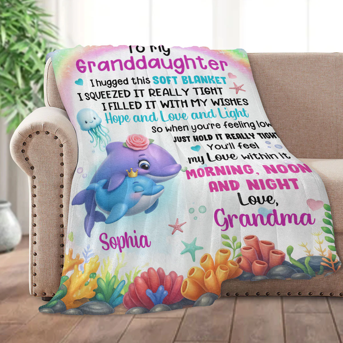 Love You Always - Personalized Fleece Blanket - Image 2