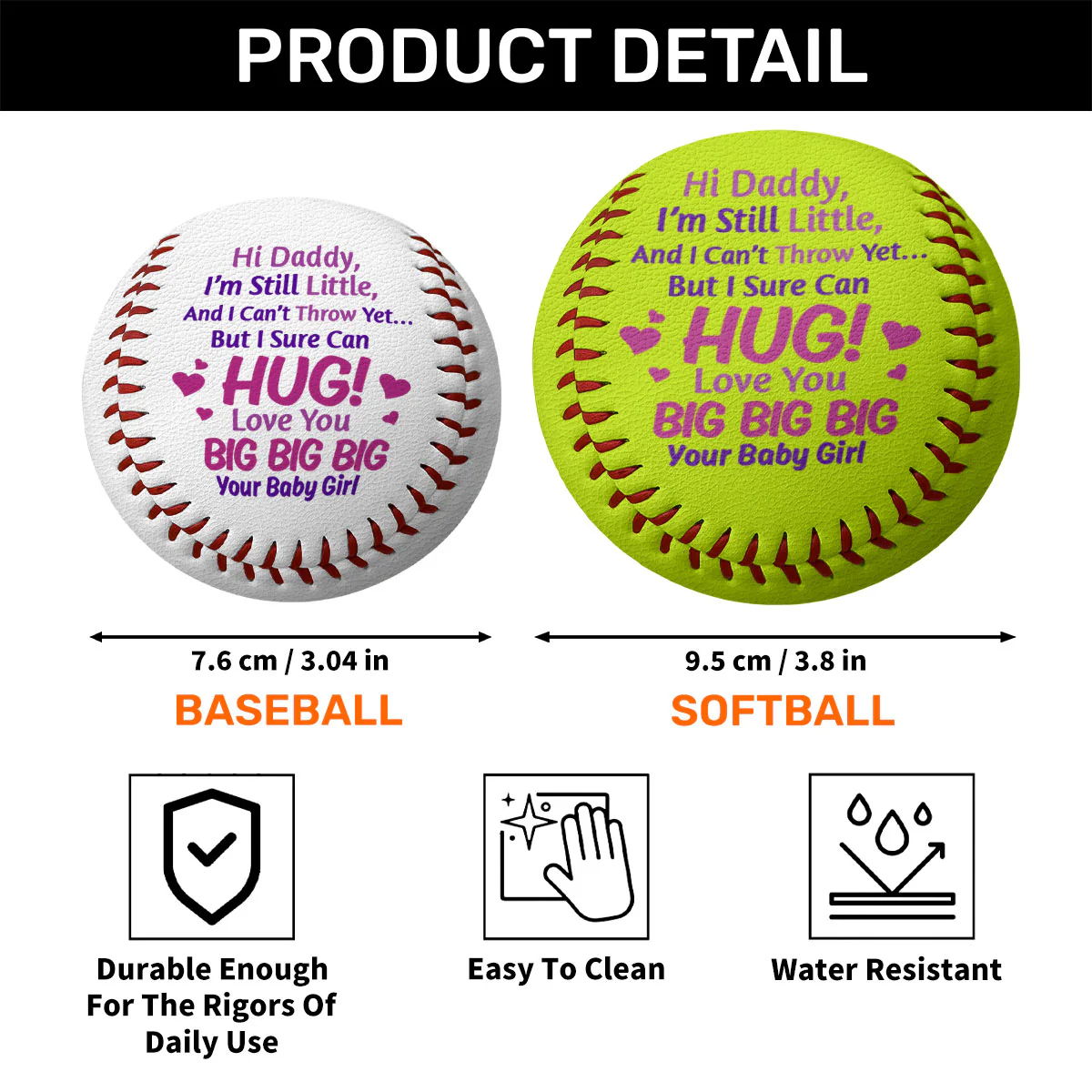 Love You Big Big Big - Personalized Baseball & Softball - Image 7