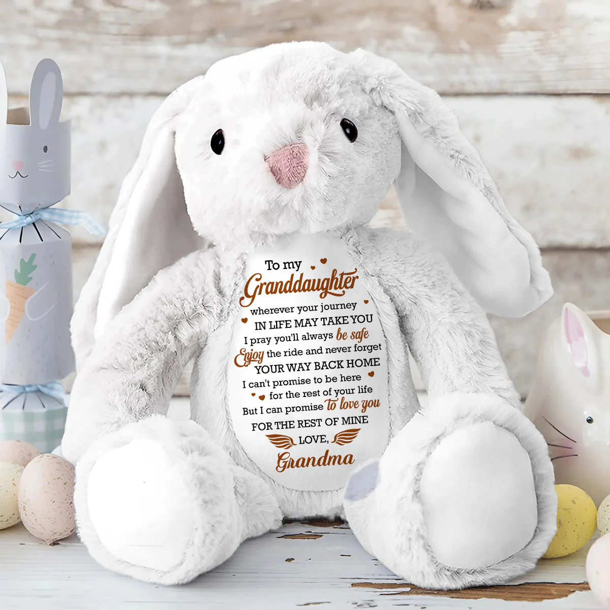 Love You For The Rest Of Mine - Personalized Stuffed Bunny - Image 9