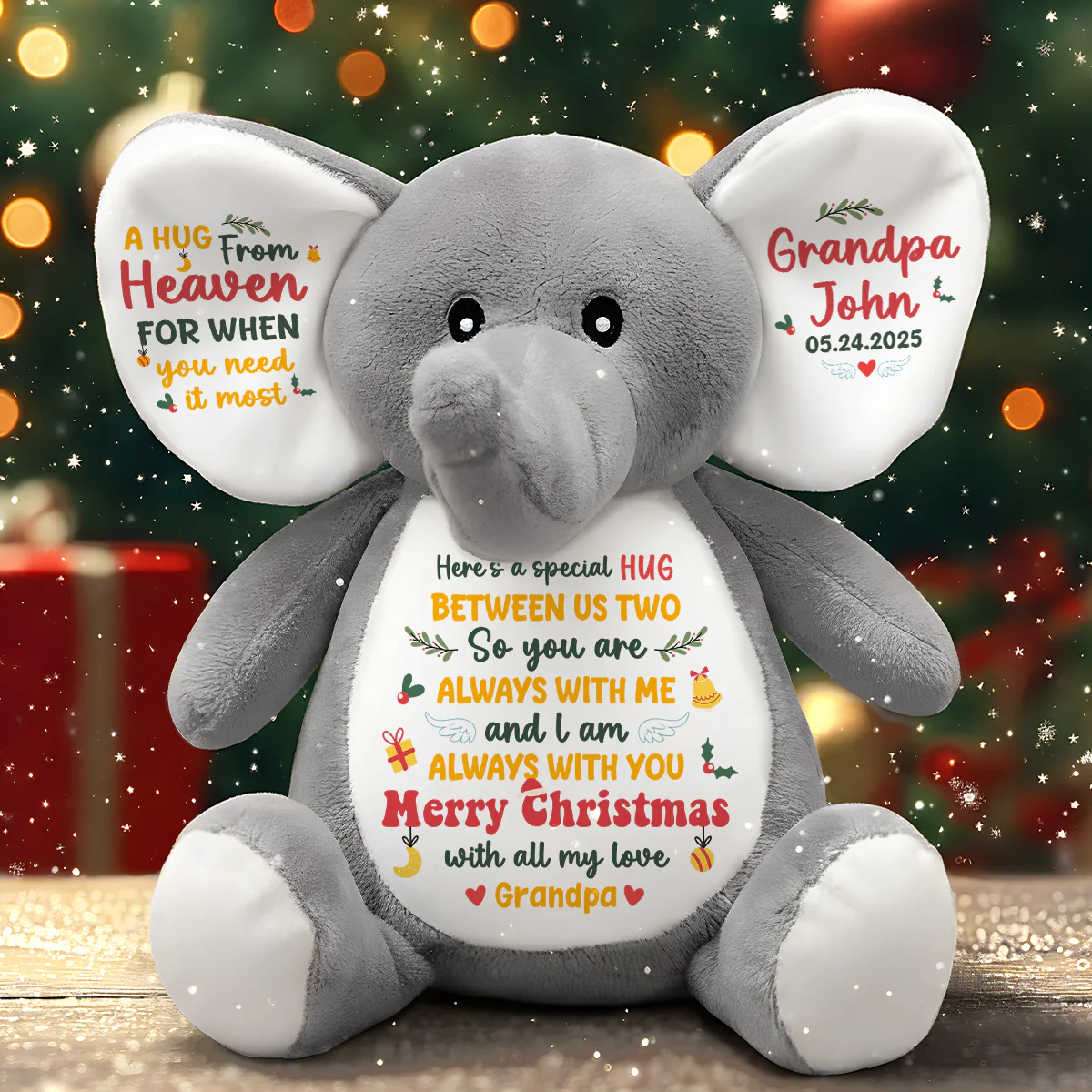 Love You For The Rest Of My Life - Personalized Stuffed Elephant
