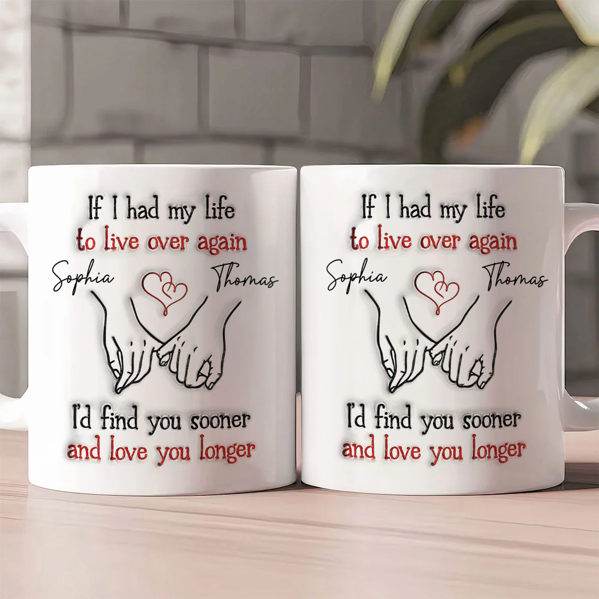 Love You Longer - Personalized Ceramic Coffee Mug - Image 2