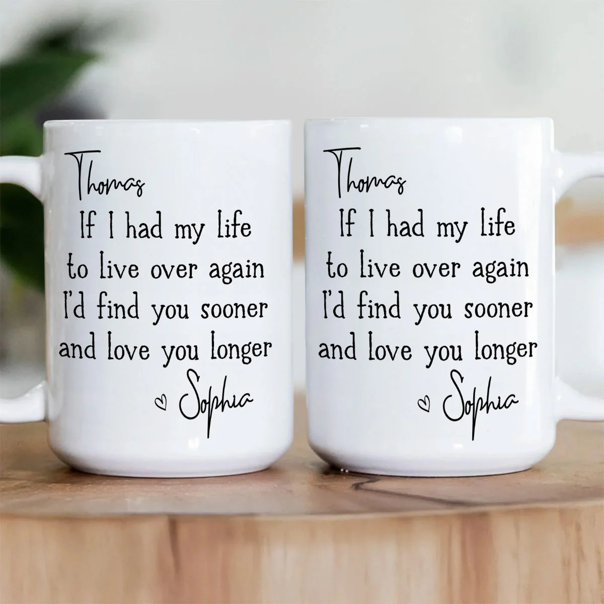 Love You Longer  - Personalized Ceramic Coffee Mug - Image 3