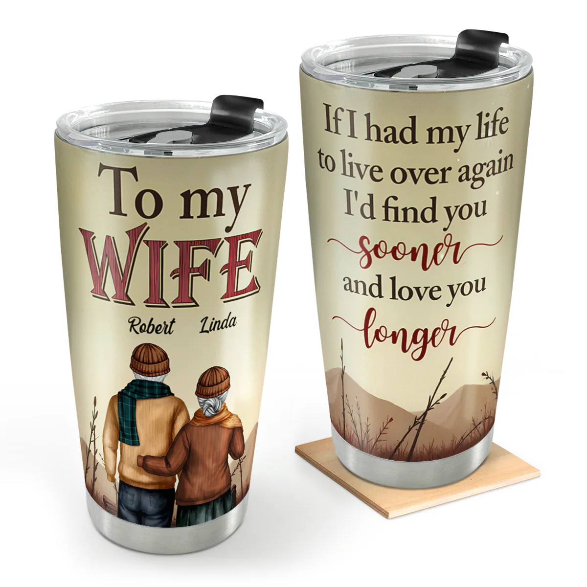 Love You Longer - Personalized Stainless Steel Tumbler