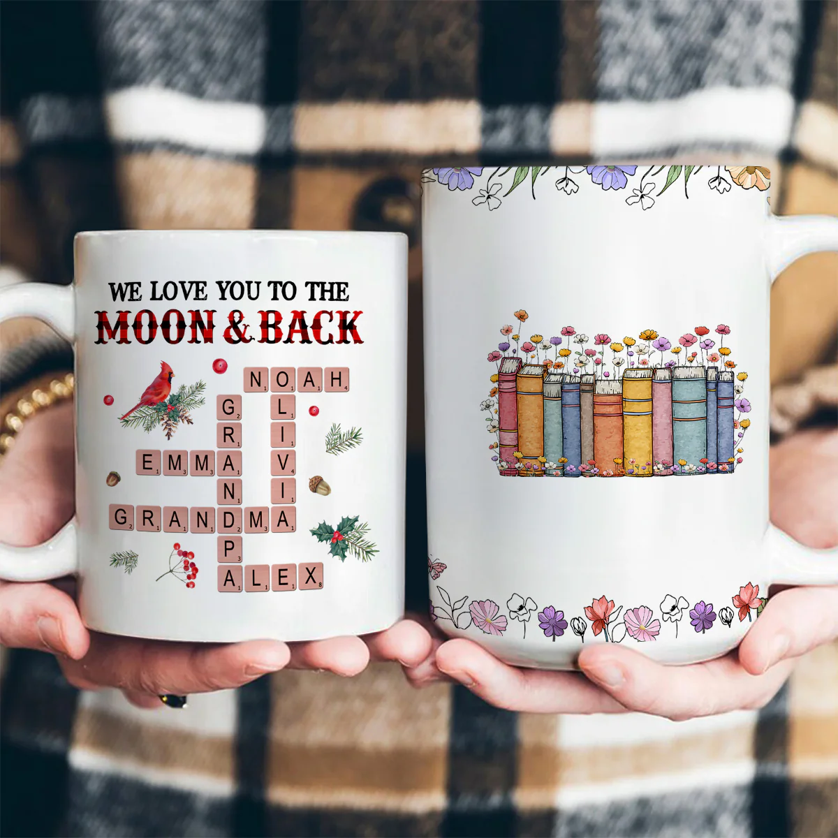 Love You To The Moon And Back - Personalized Ceramic Coffee Mug - Image 4