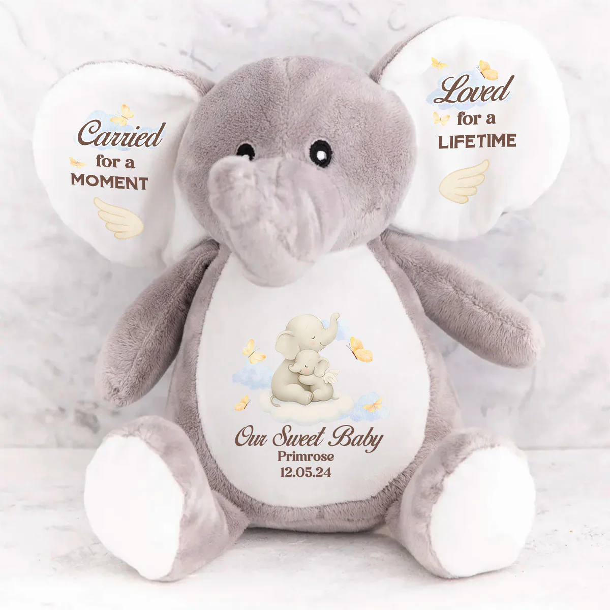 Loved For A Lifetime - Personalized Stuffed Elephant