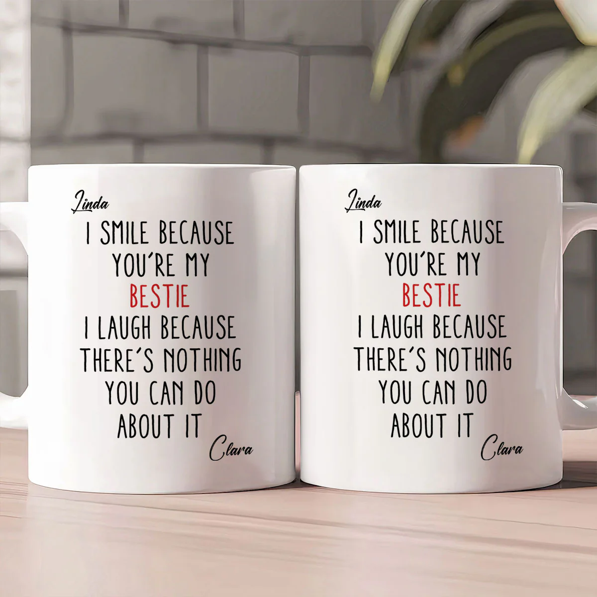 Lovely Bestie - Personalized Ceramic Coffee Mug - Image 2