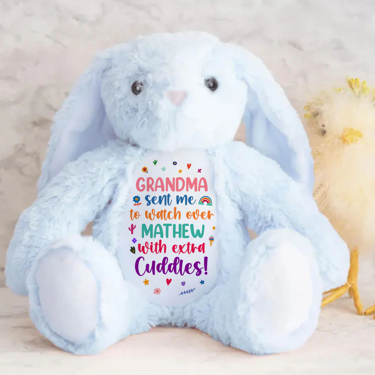 Lovely Extra Cuddles - Personalized Stuffed Bunny - Image 4