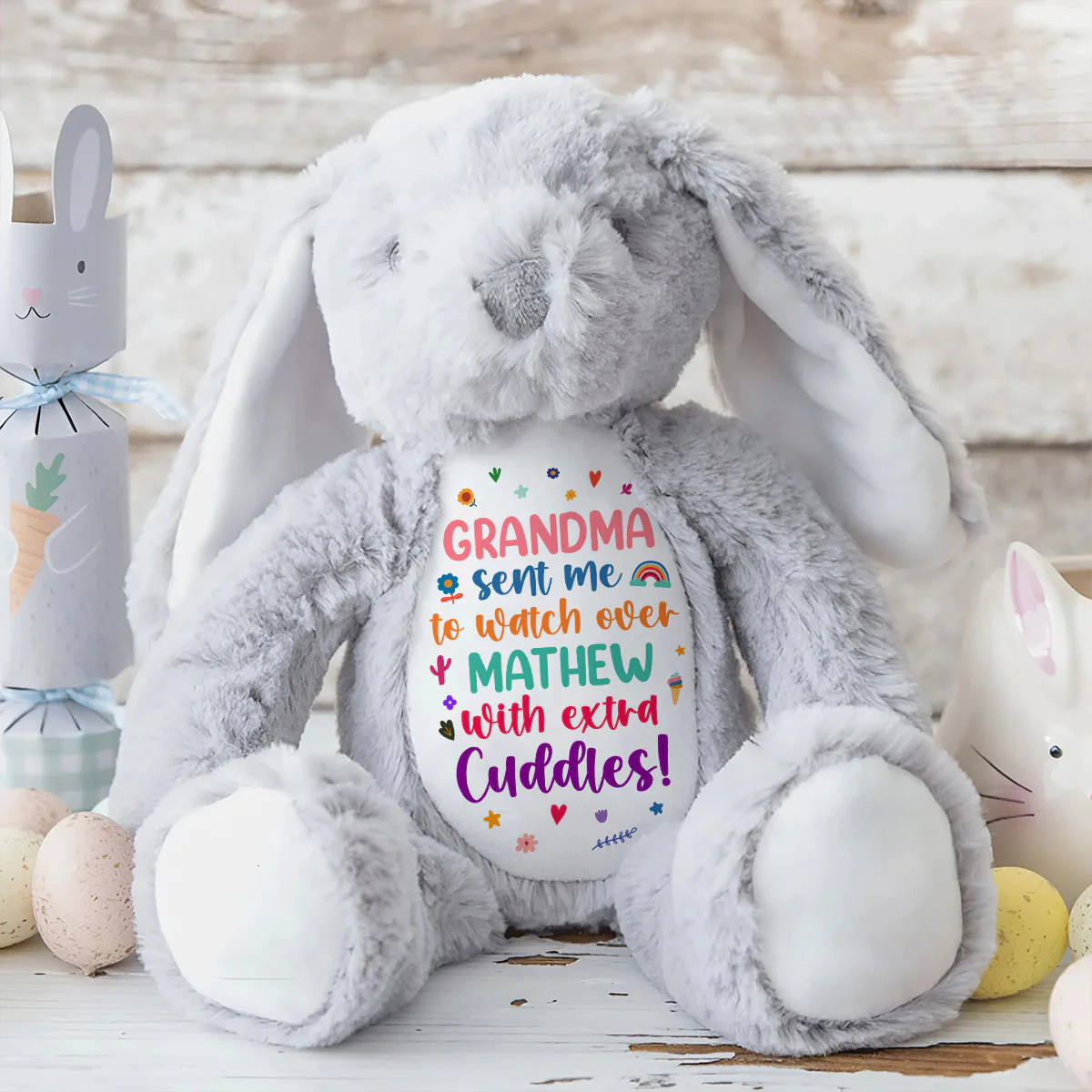 Lovely Extra Cuddles - Personalized Stuffed Bunny - Image 8