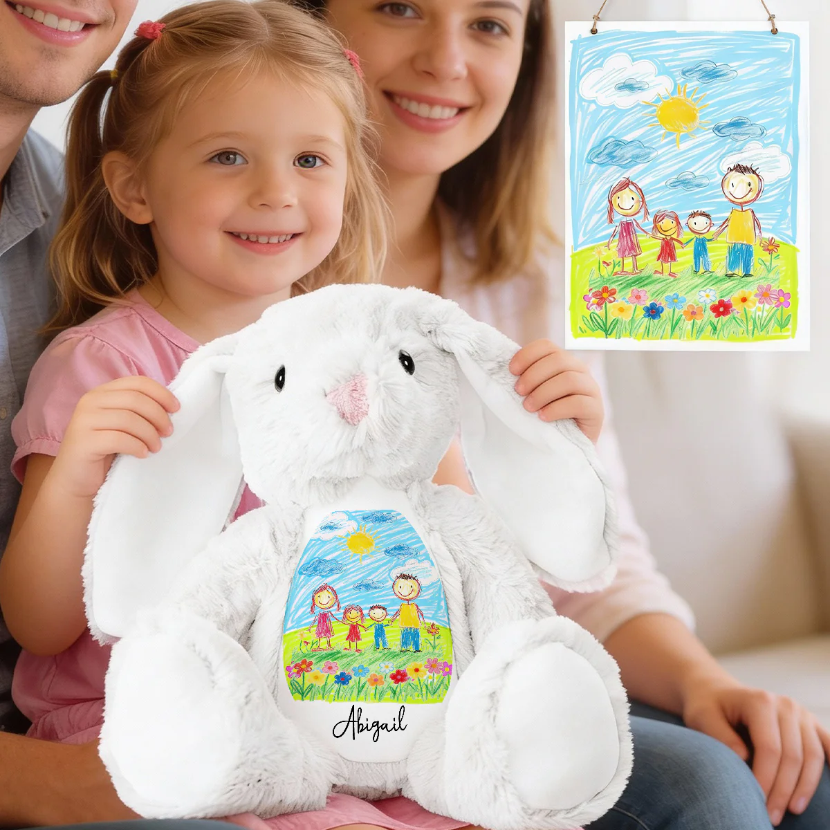 Made by My Kid - Personalized Stuffed Bunny - Image 2