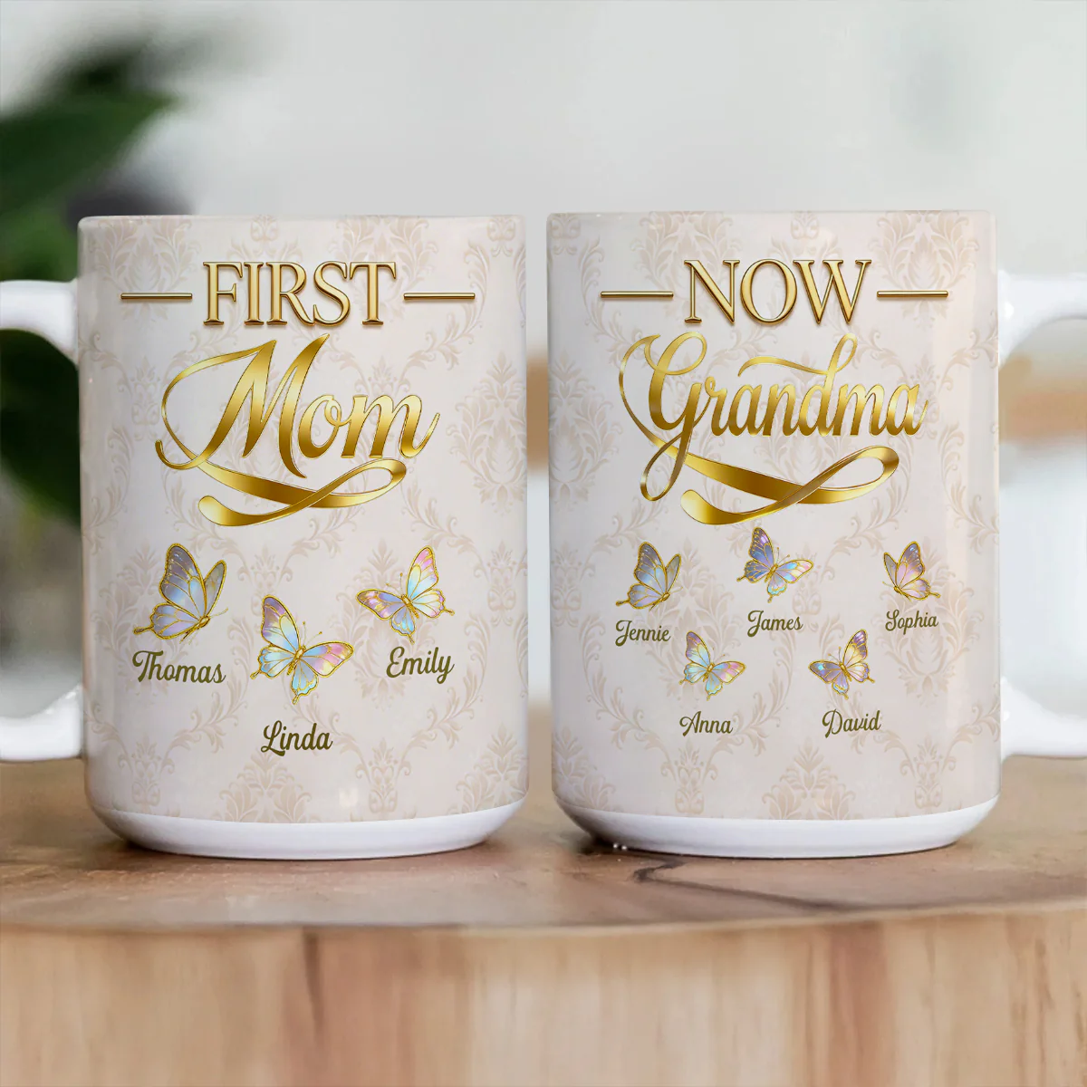 Made Of Love For Grandma - Personalized Ceramic Coffee Mug - Image 2