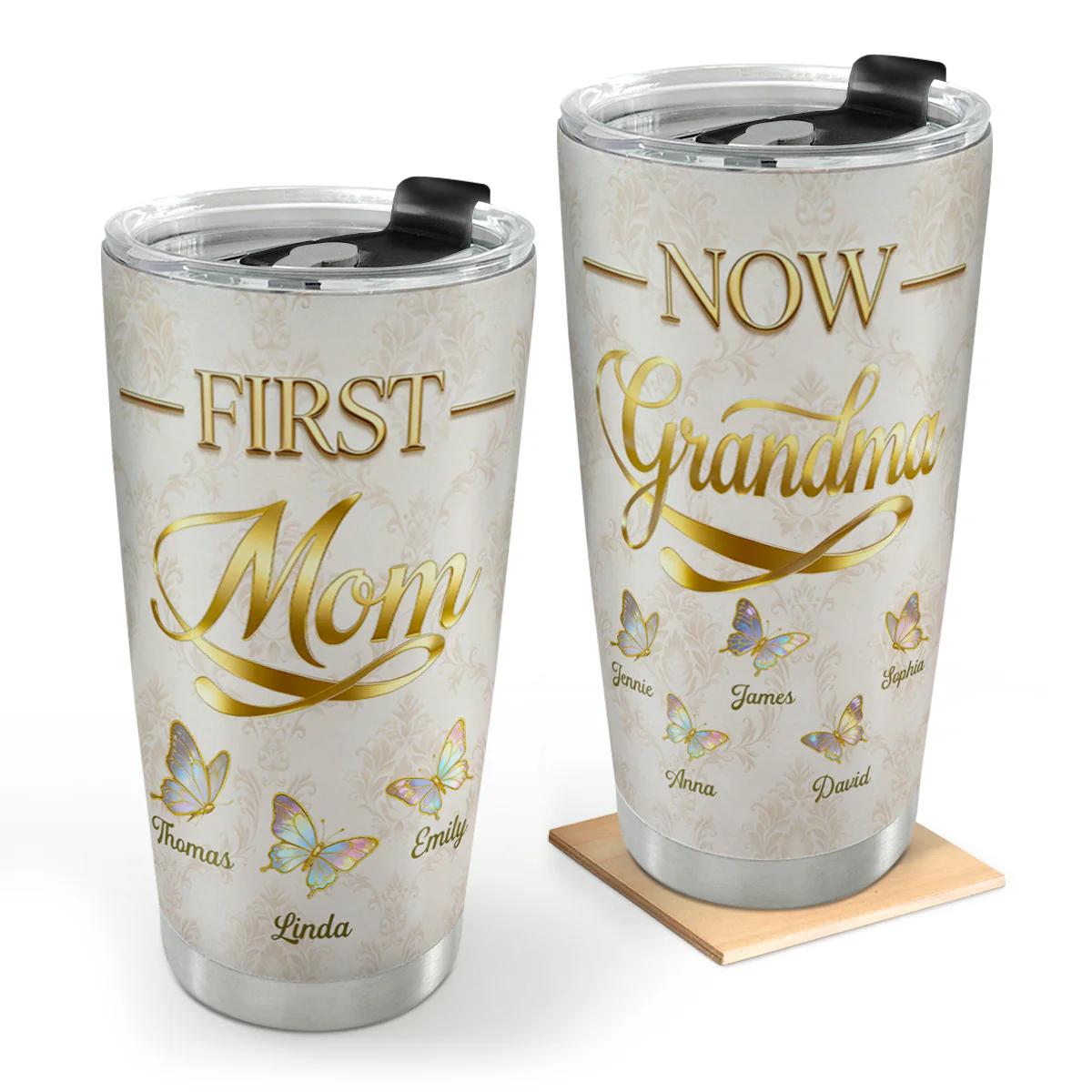 Made Of Love For Grandma - Personalized Stainless Steel Tumbler