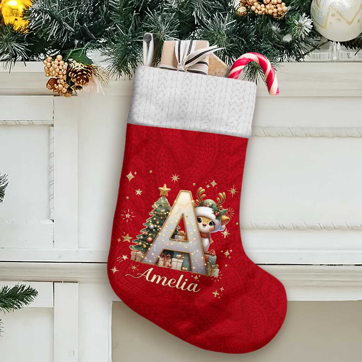 Magic Reindeer - Personalized Christmas Stocking - Image 2