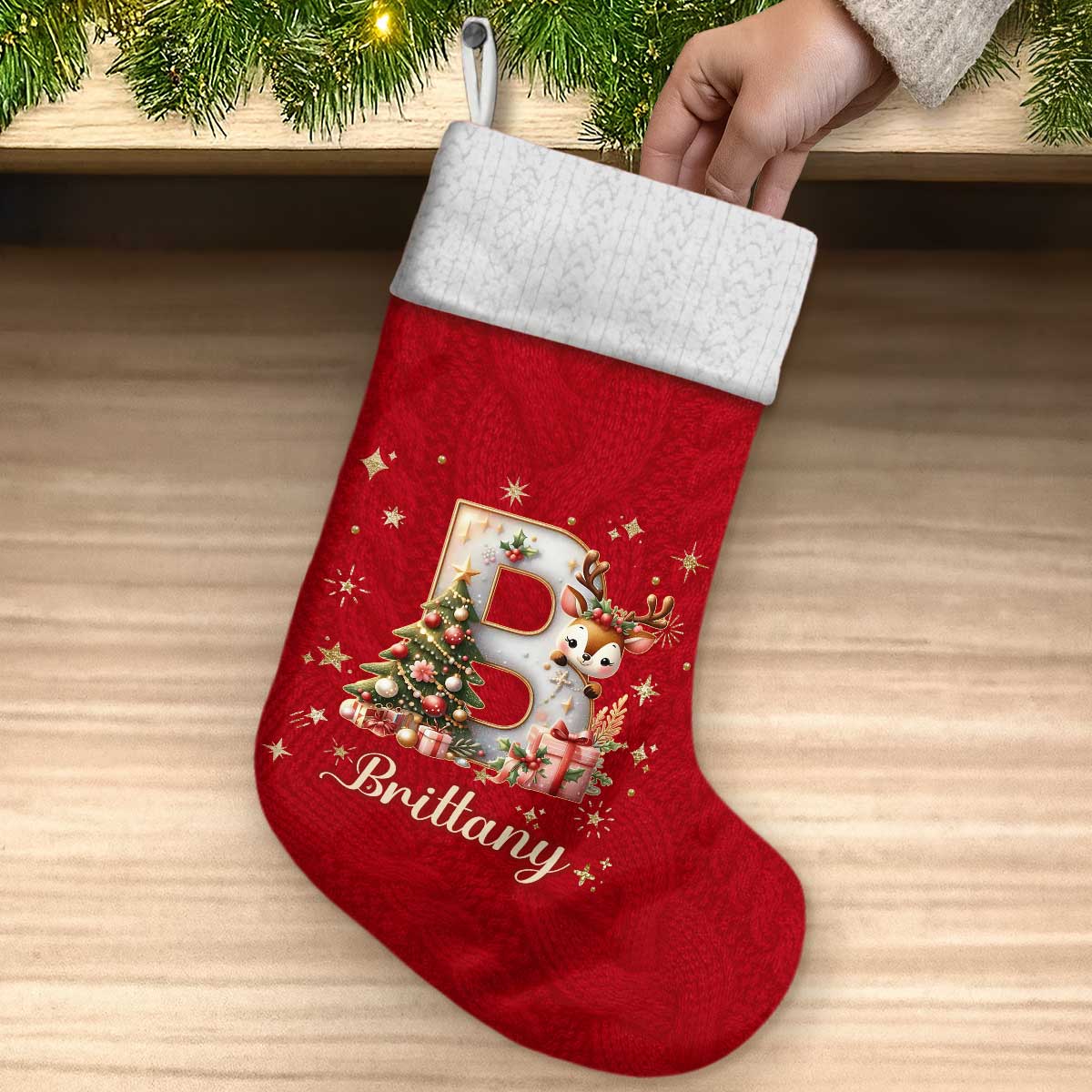 Magic Reindeer - Personalized Christmas Stocking - Image 3