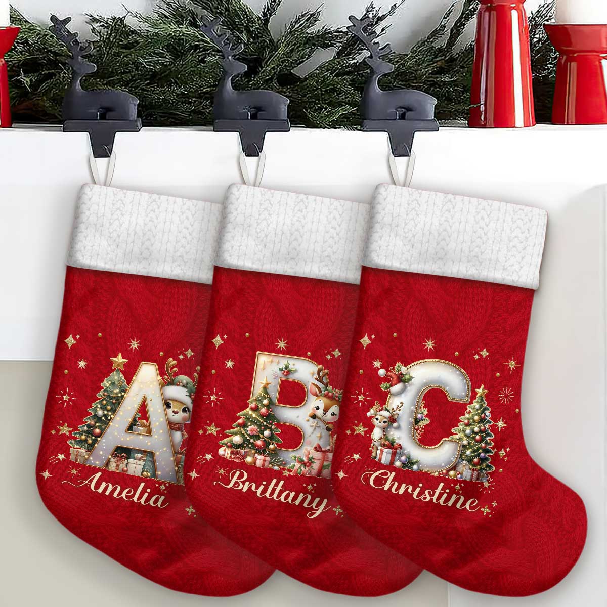Magic Reindeer - Personalized Christmas Stocking - Image 4