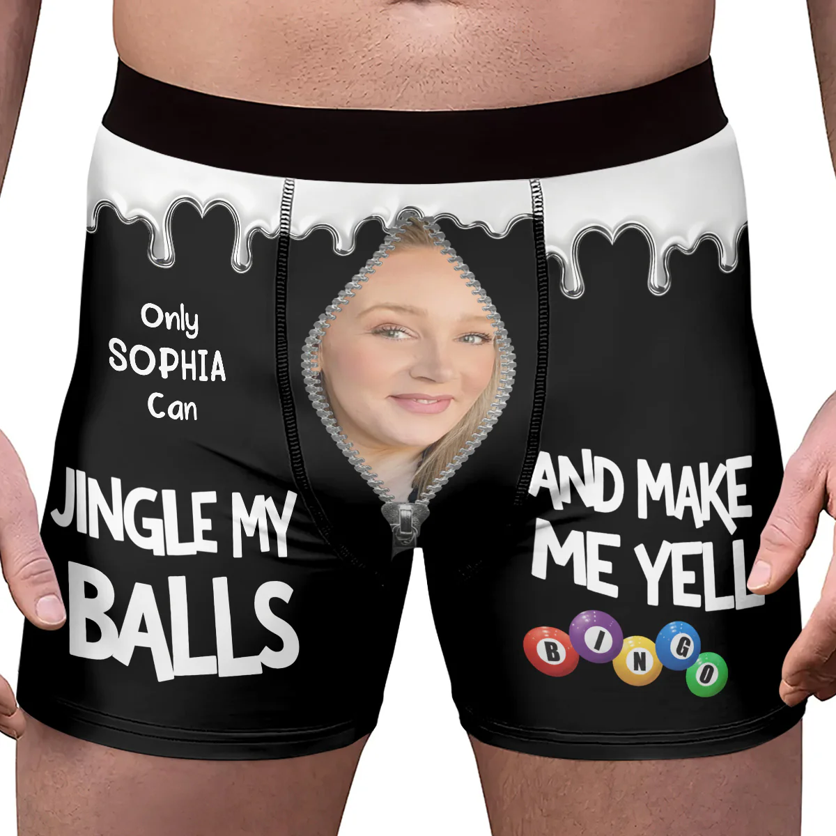Makes Me Yell Bingo - Personalized Men's Boxer Briefs