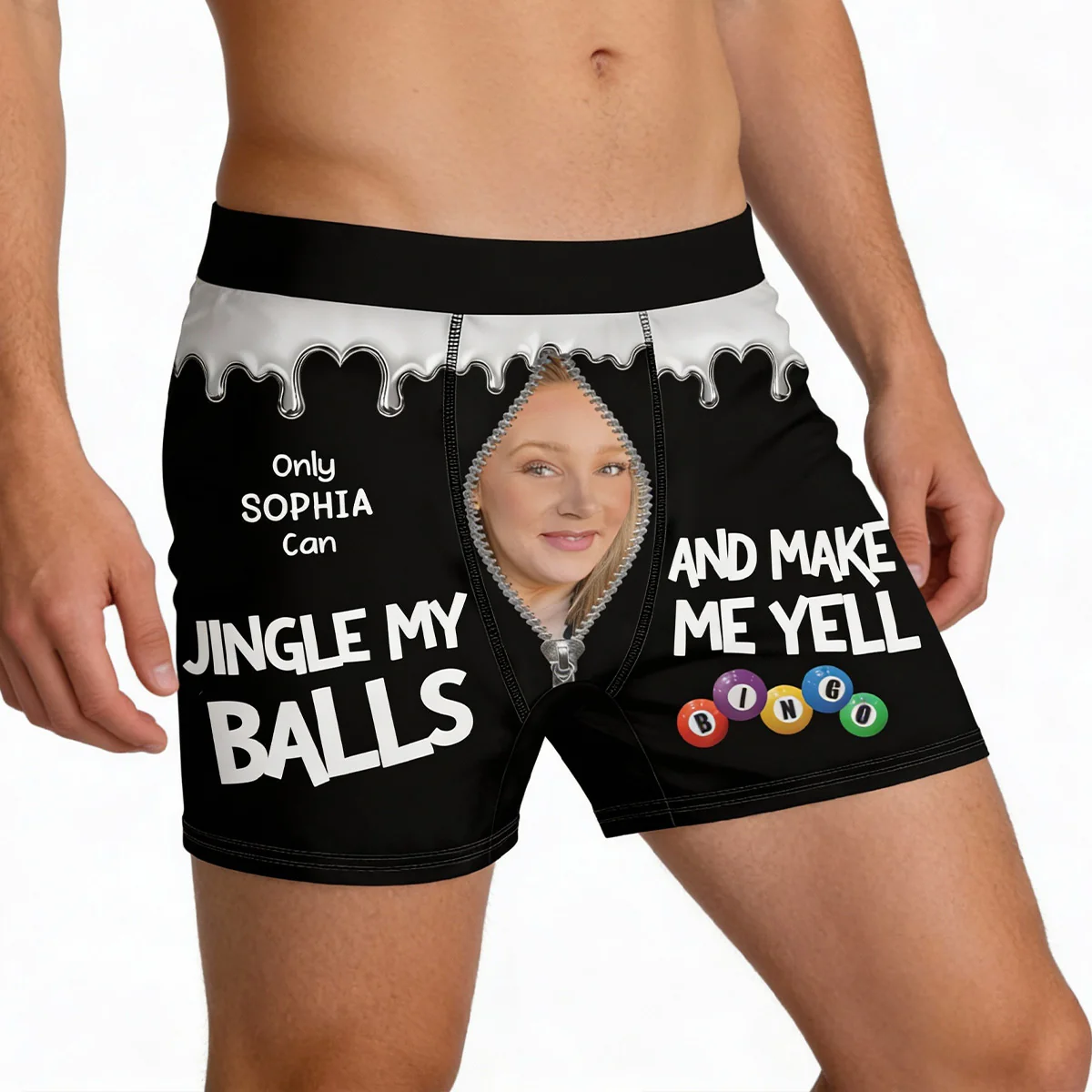 Makes Me Yell Bingo - Personalized Men's Boxer Briefs - Image 4