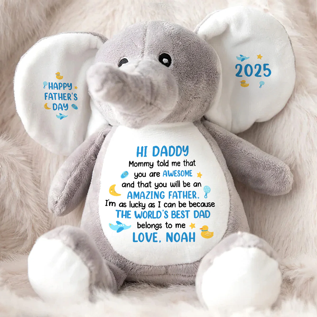 Mama Told Me You Are Awesome - Personalized Stuffed Elephant - Image 2