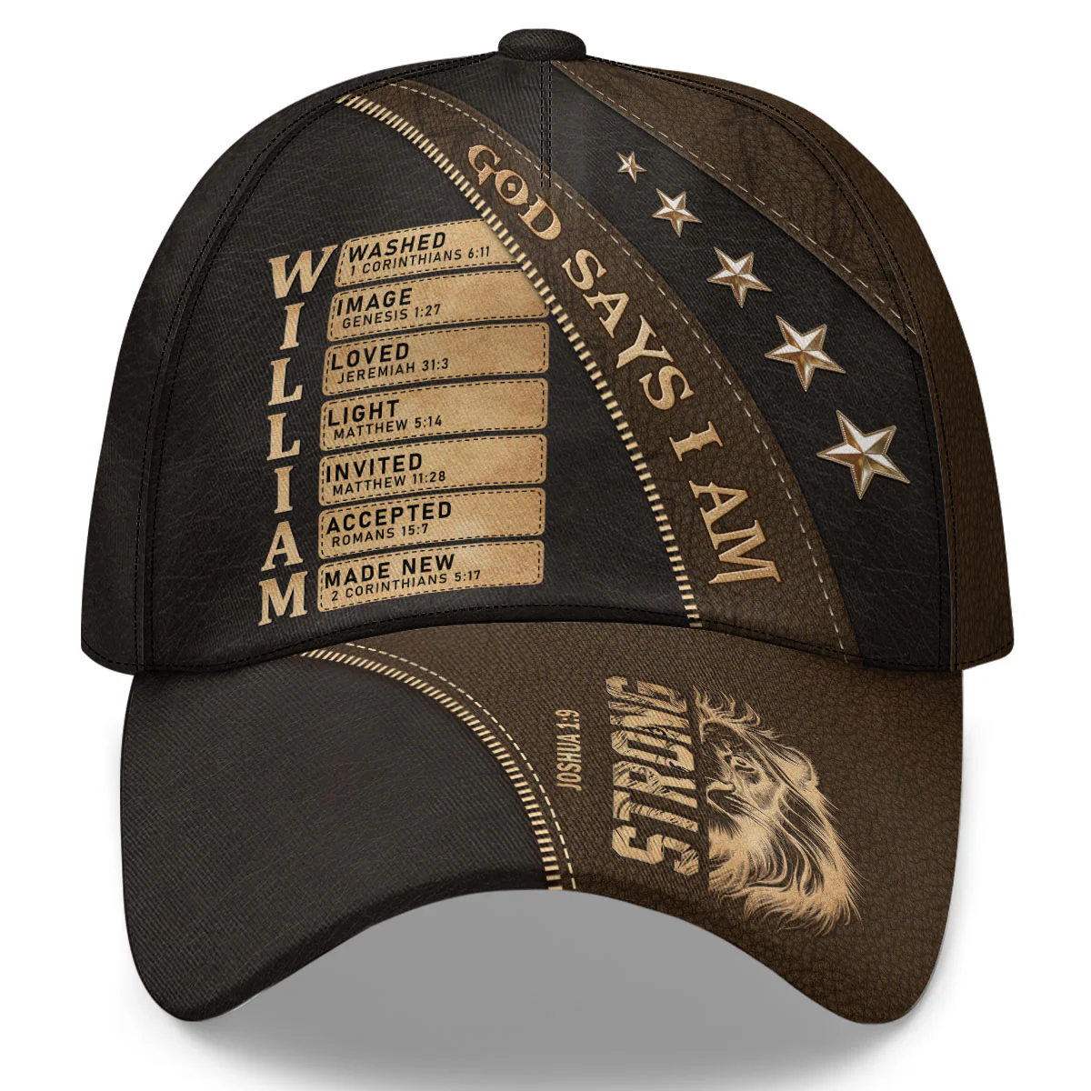 Man Of God Lion - Personalized Classic Cap