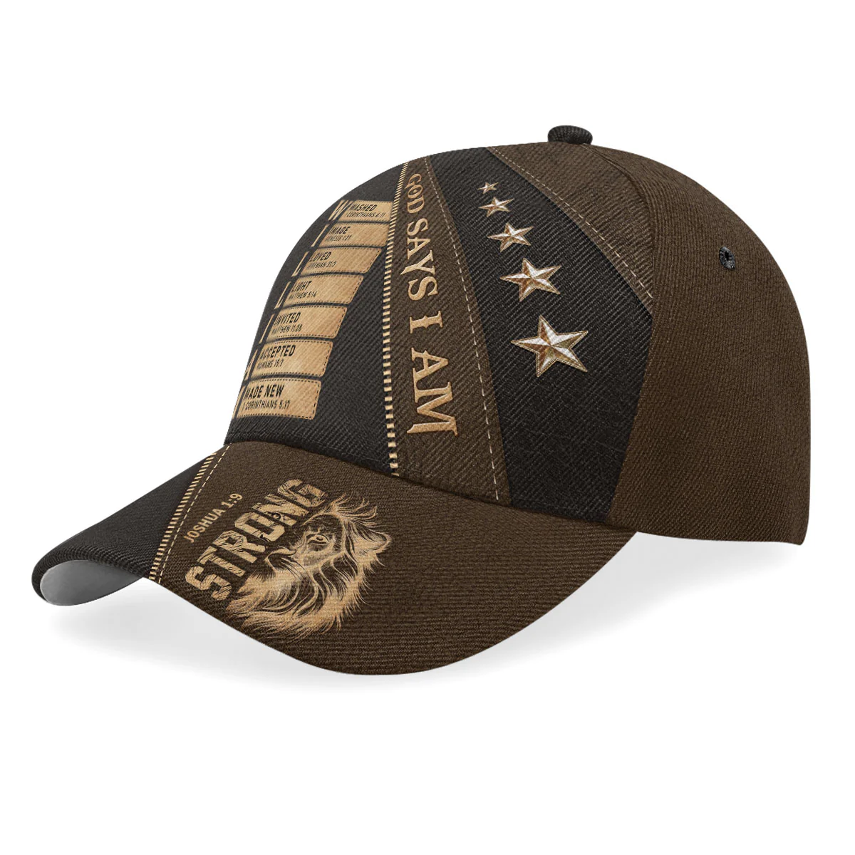 Man Of God Lion - Personalized Classic Cap - Image 2