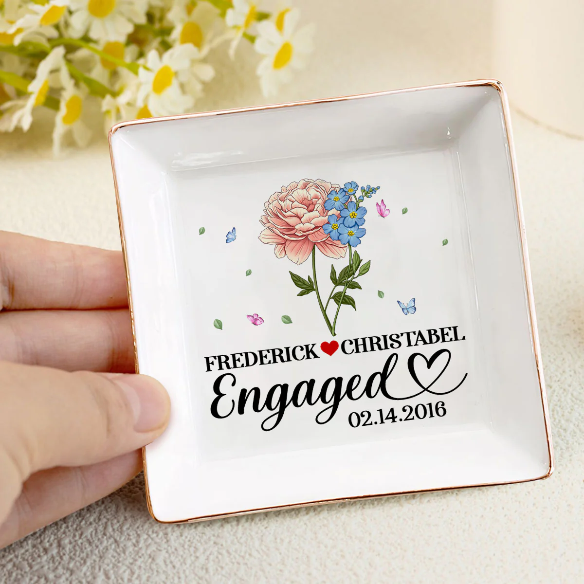 Married Since - Personalized Jewelry Dish - Image 4