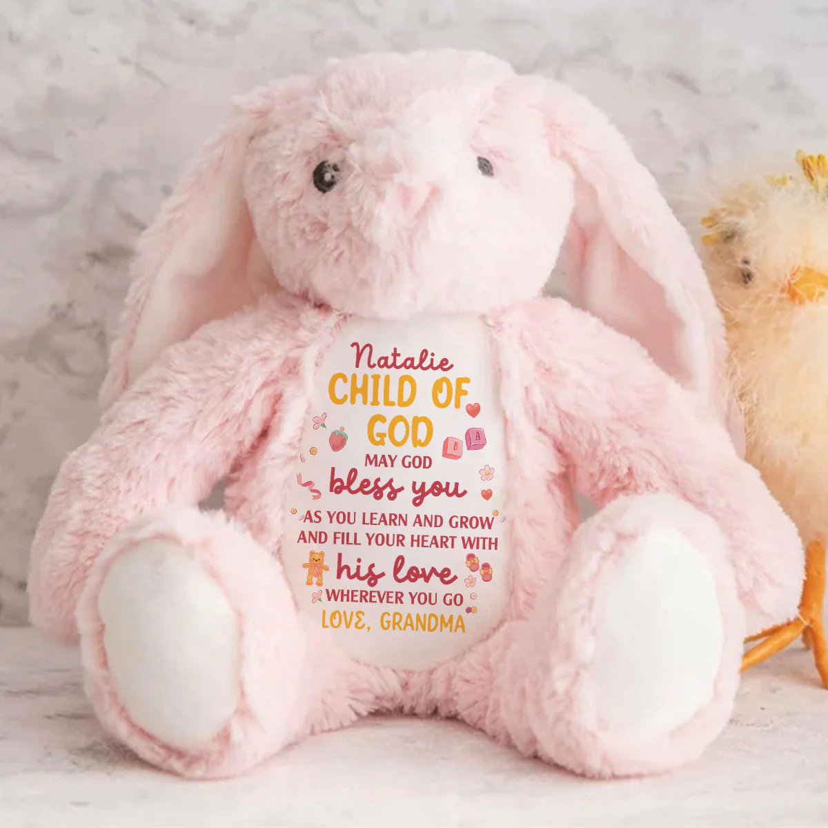 May God Bless You Bunny - Personalized Stuffed Bunny - Image 7
