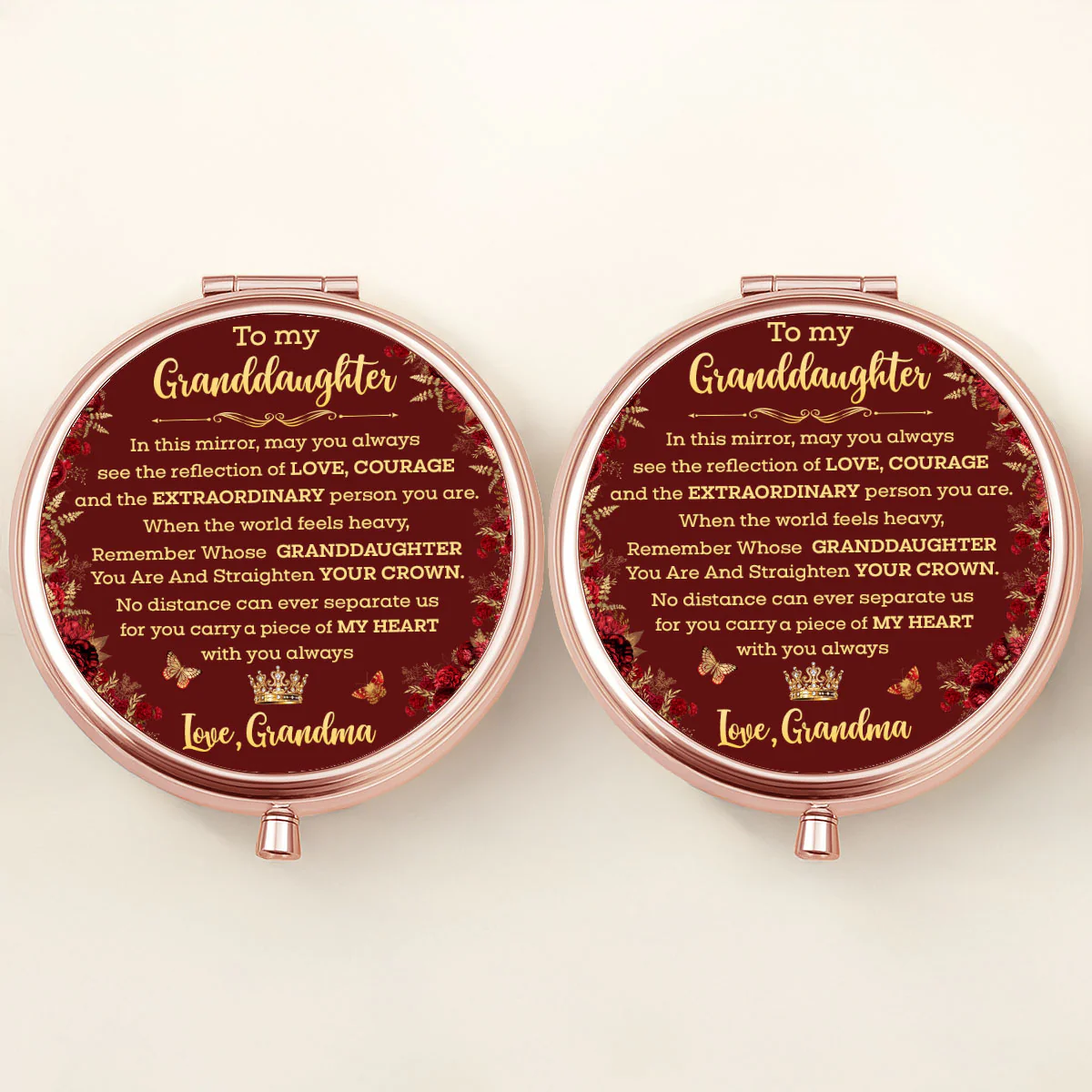 May You Always See - Personalized Circle Metallic Mirror - Image 3