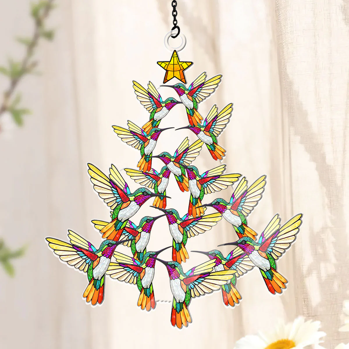 Memorial Christmas Tree - Personalized Acrylic Suncatcher - Image 3