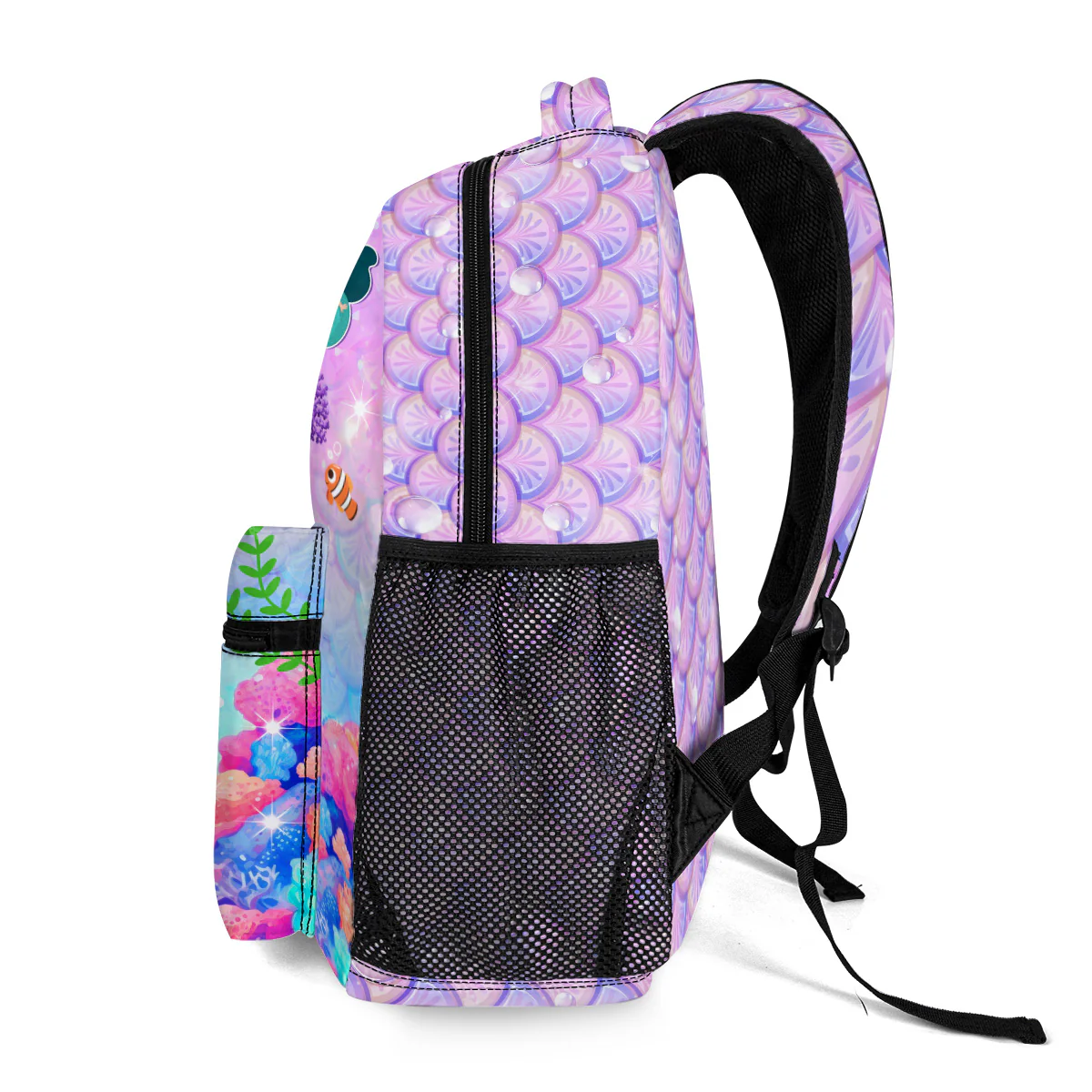 Mermaid Kid's Name - Personalized Backpack - Image 3