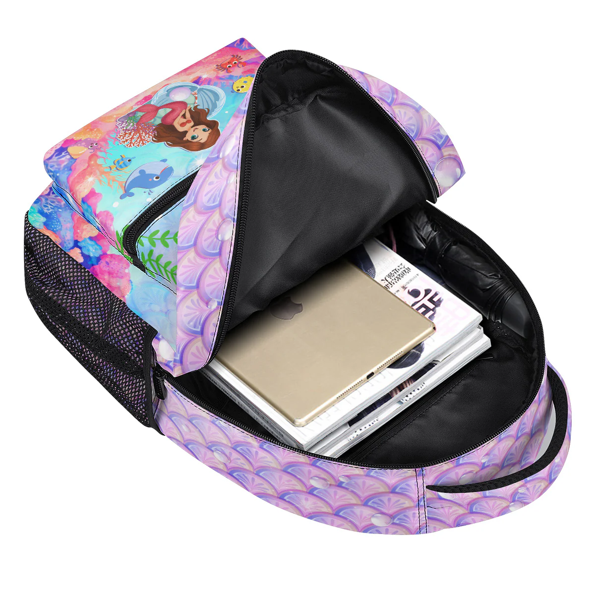 Mermaid Kid's Name - Personalized Backpack - Image 5