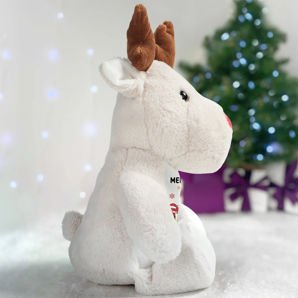 Merry 1st Christmas - Personalized Stuffed Reindeer - Image 5