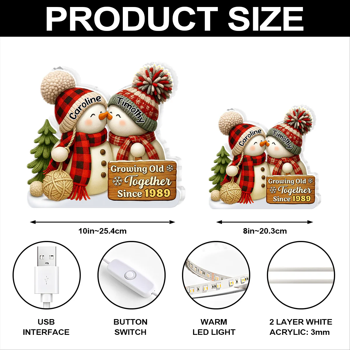 Merry And Bright - Personalized Light Box - Image 7