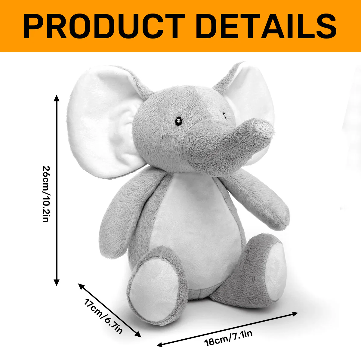 Merry Christmas, Little One! - Personalized Stuffed Elephant - Image 7