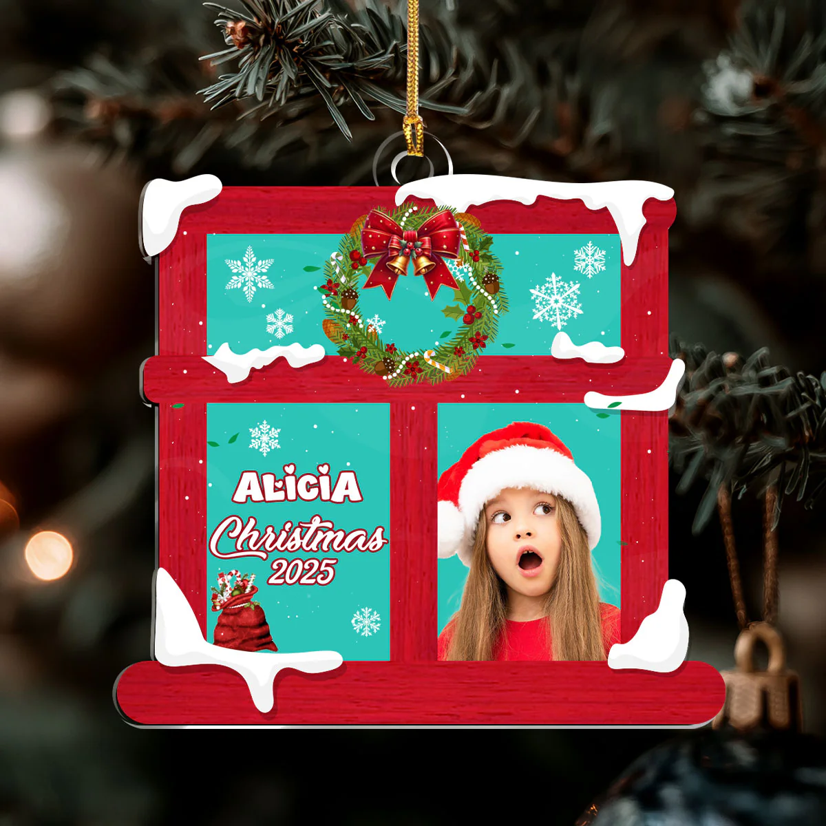 Merry Christmas My Dear - Personalized 1-Layer Acrylic Ornament - Image 6