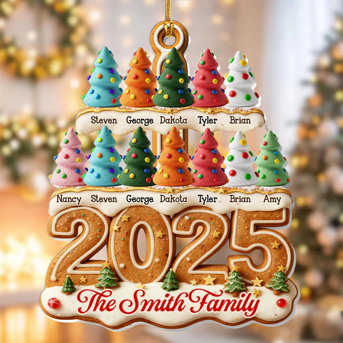 Merry Christmas - Personalized 1-Layer Acrylic Ornament - Image 2