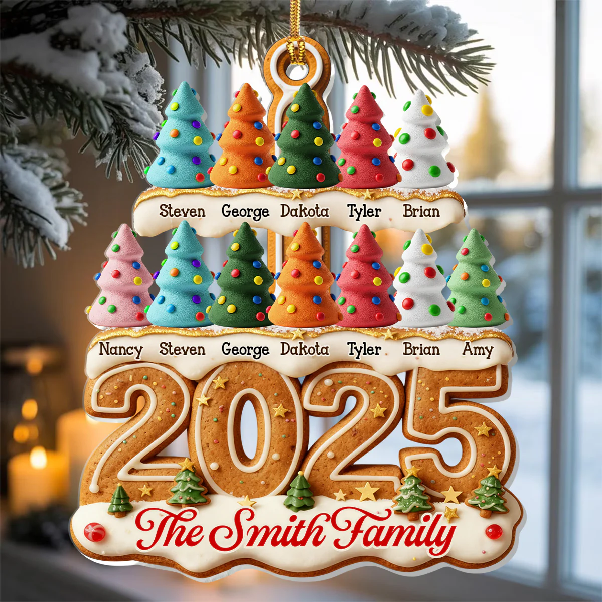 Merry Christmas - Personalized 1-Layer Acrylic Ornament - Image 4