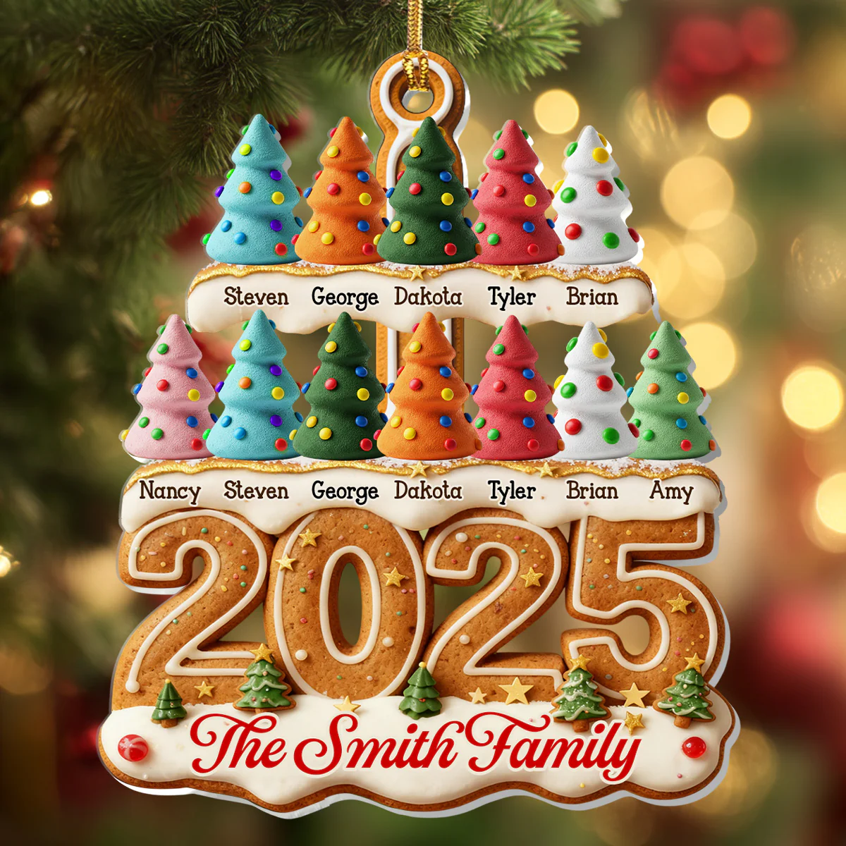 Merry Christmas - Personalized 1-Layer Acrylic Ornament - Image 6