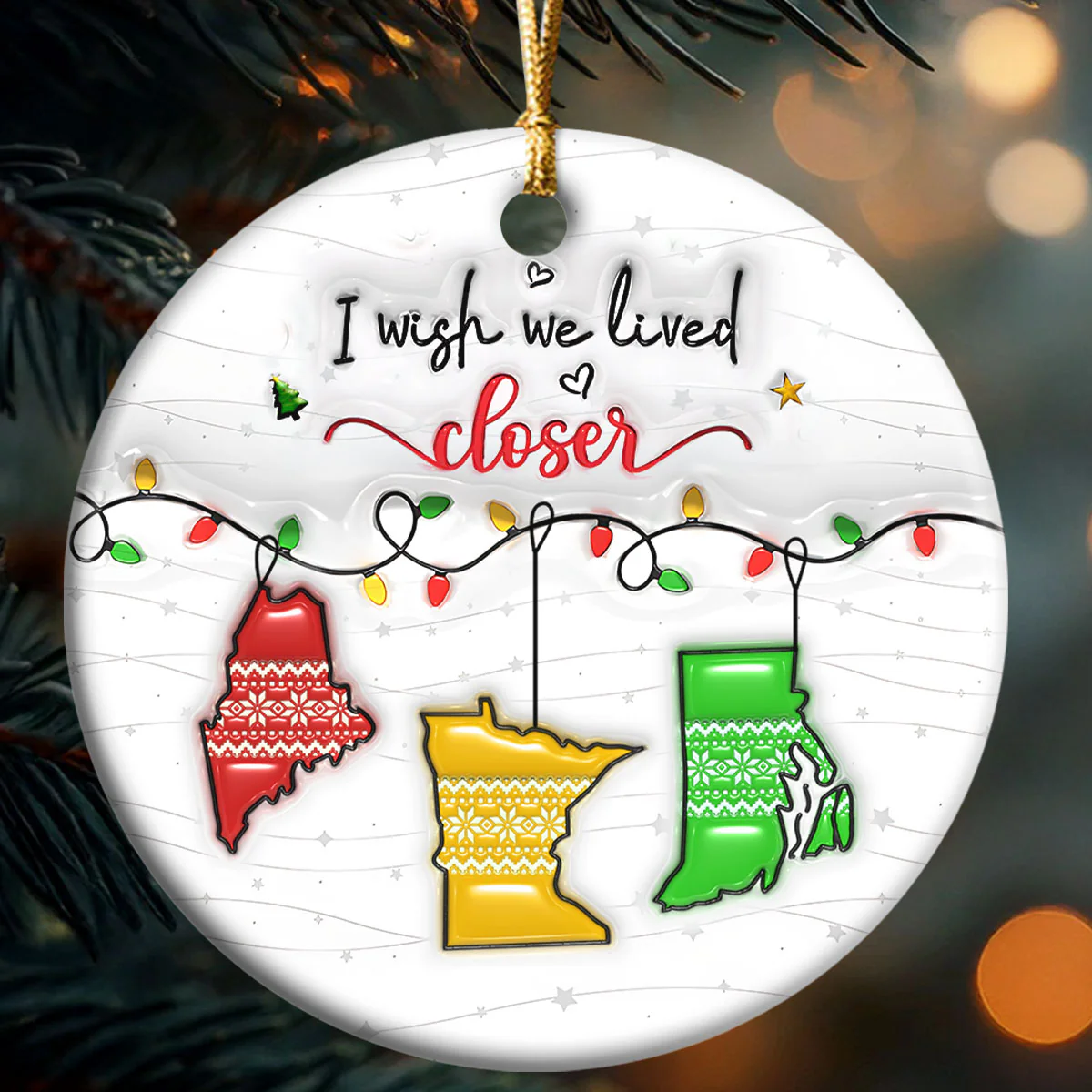 Miles Can’t Break Us - Personalized Round Shaped Ceramic Ornament
