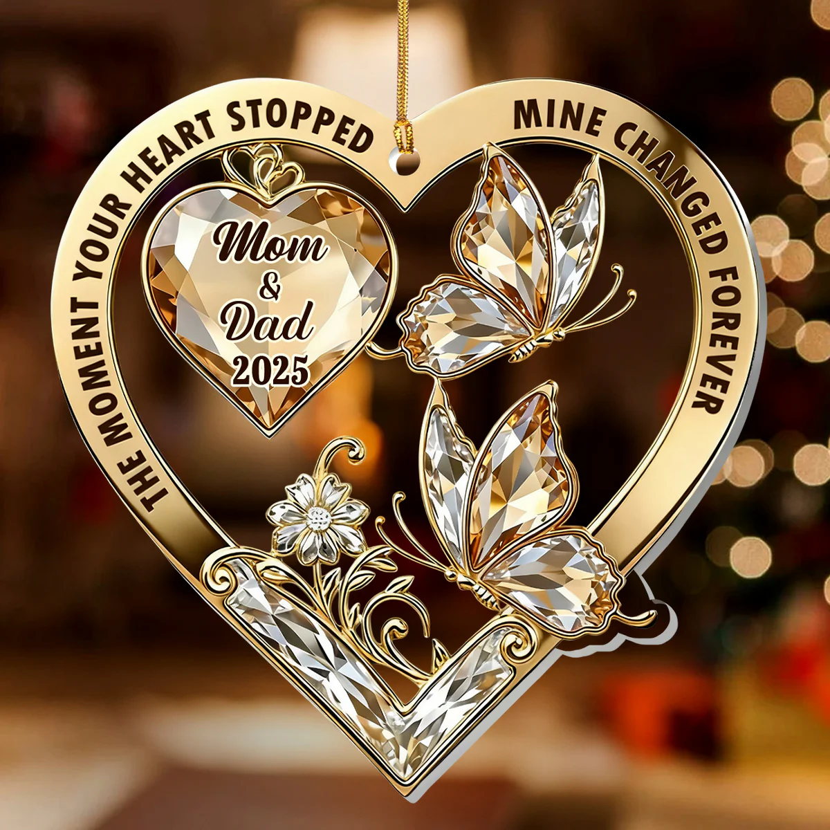 Mine Changed Forever - Personalized 1-Layer Acrylic Ornament - Image 4