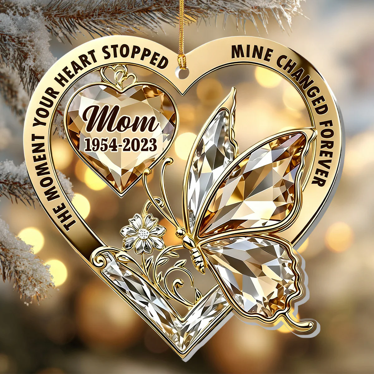 Mine Changed Forever - Personalized 1-Layer Acrylic Ornament - Image 5