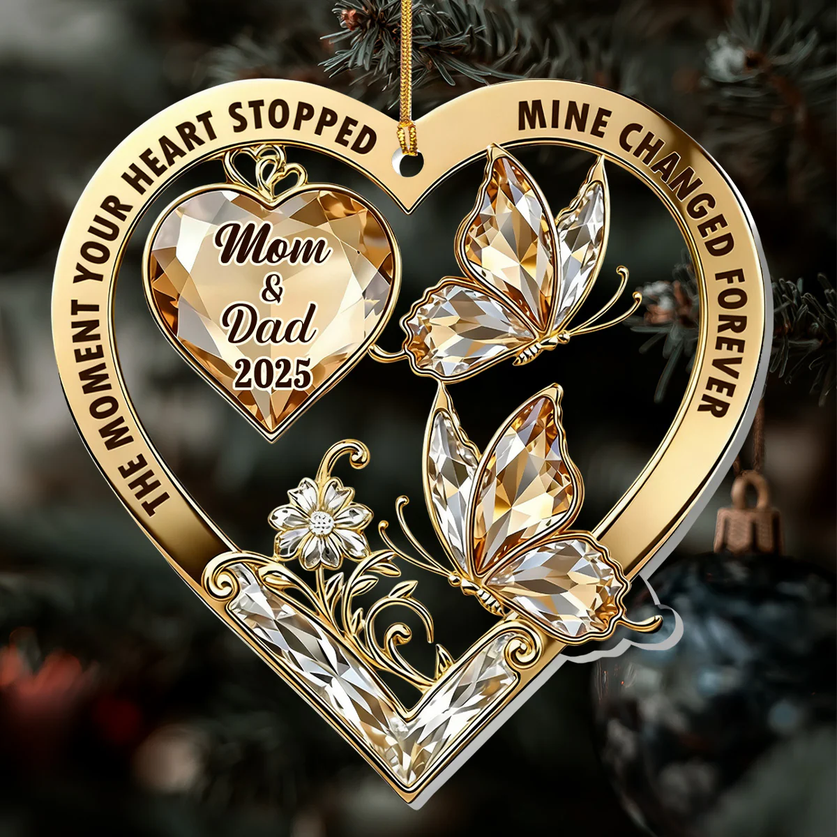 Mine Changed Forever - Personalized 1-Layer Acrylic Ornament - Image 6