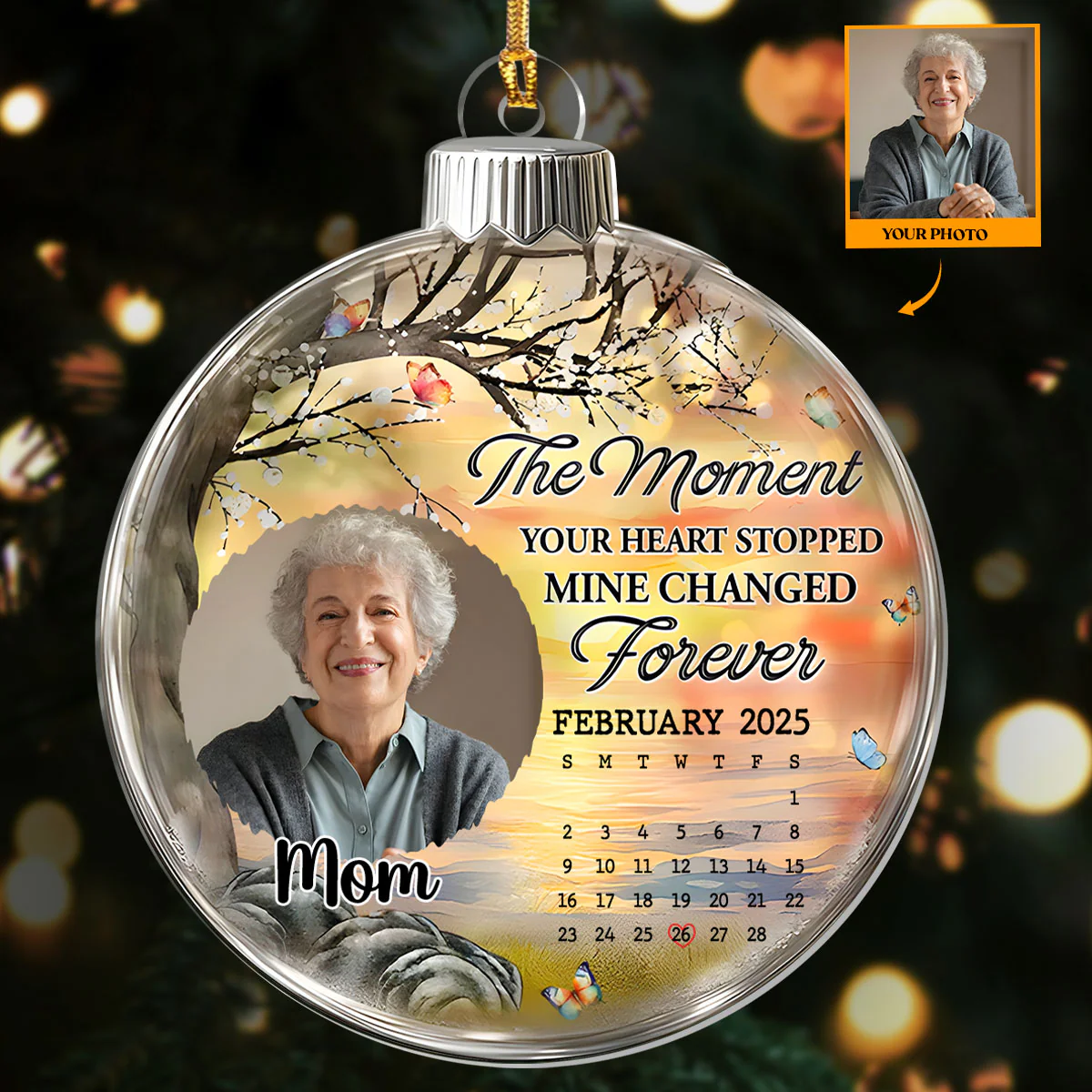 Mine Changed Forever  - Personalized 1-Layer Acrylic Ornament