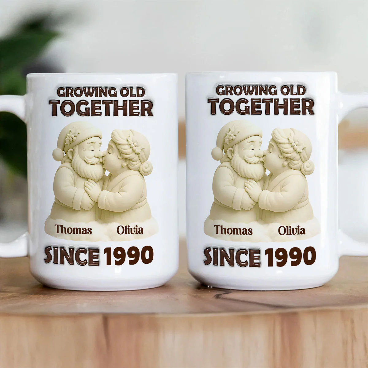 Mistletoe Moments - Personalized Ceramic Coffee Mug - Image 3