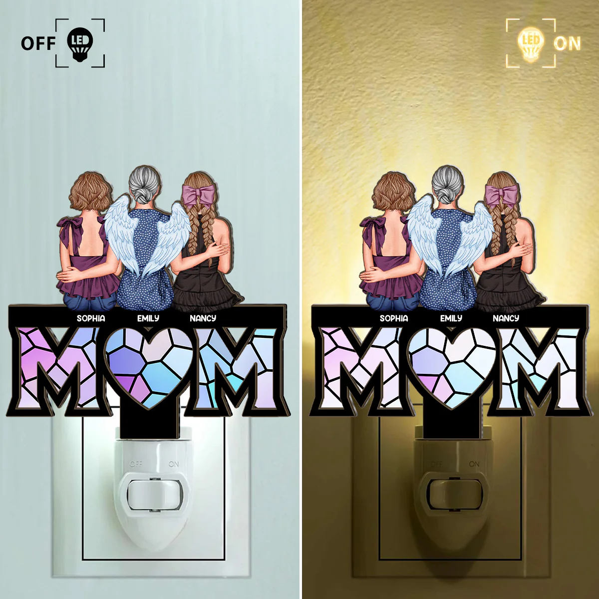 Mom We Love You - Personalized Plug-in Night Light